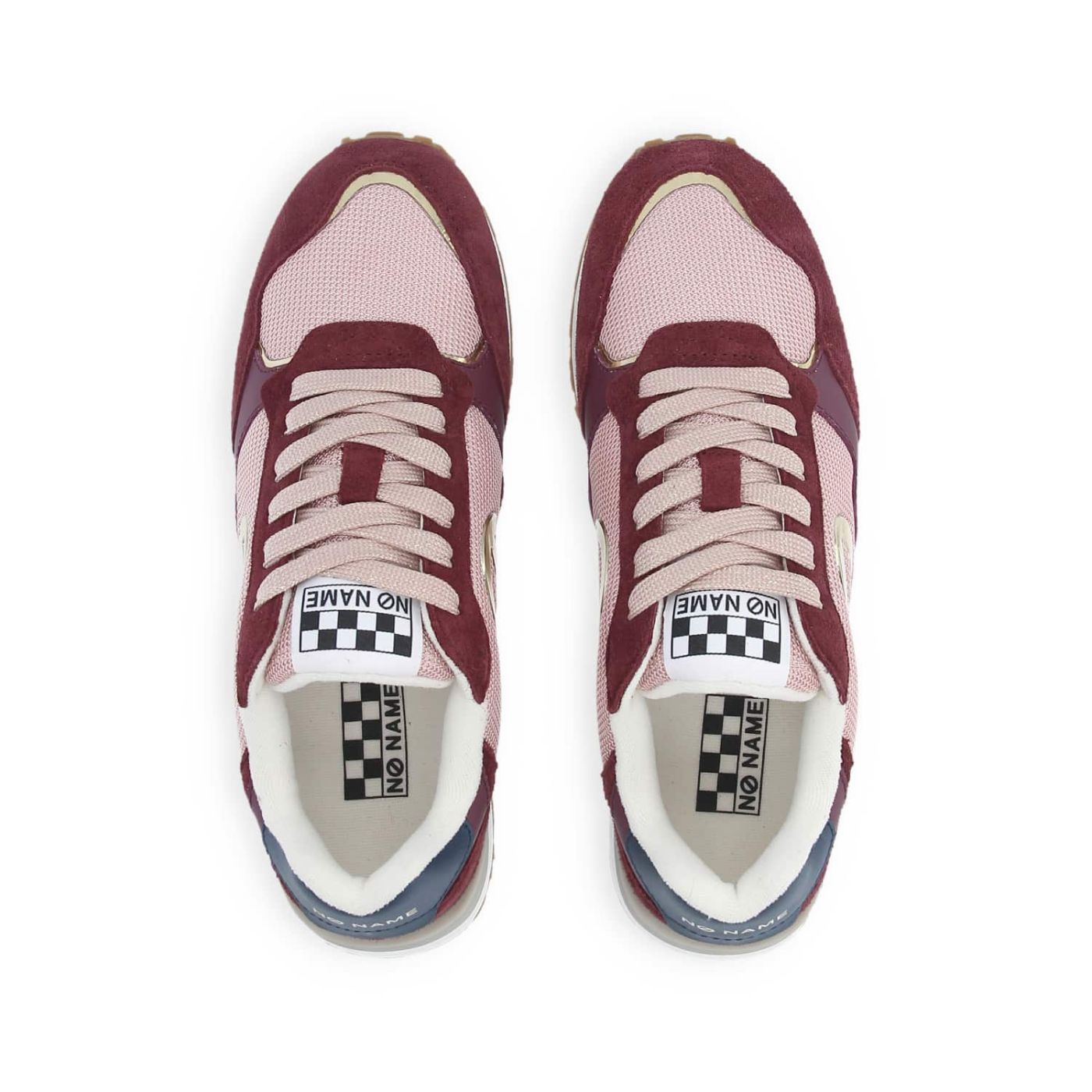 TOVA RUNNER W - SUEDE/KNIT/NAP. - BURGUNDY/PINK